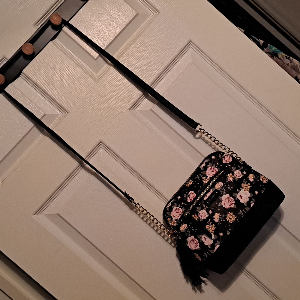 Rose Print Crossbody Bag